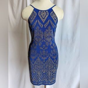Vintage Y2K Jump Apparel Blue Glitter Dress